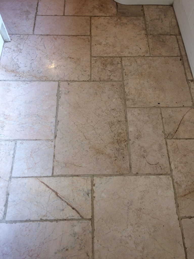 Marble floor before cleaning Penrith