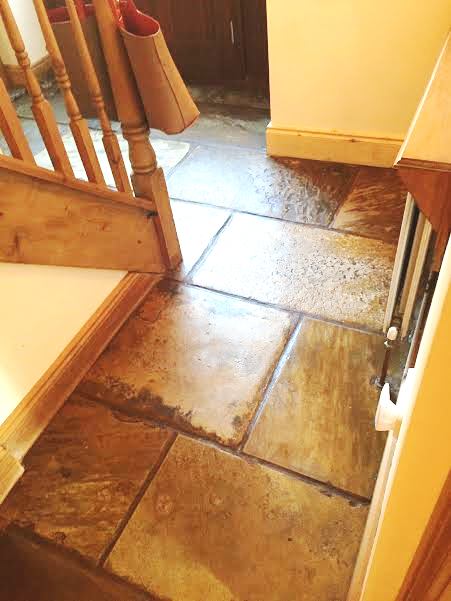 Sandstone floor after milling and sealing in Penrith