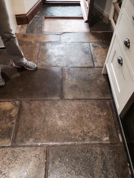 Sandstone floor before milling in Penrith