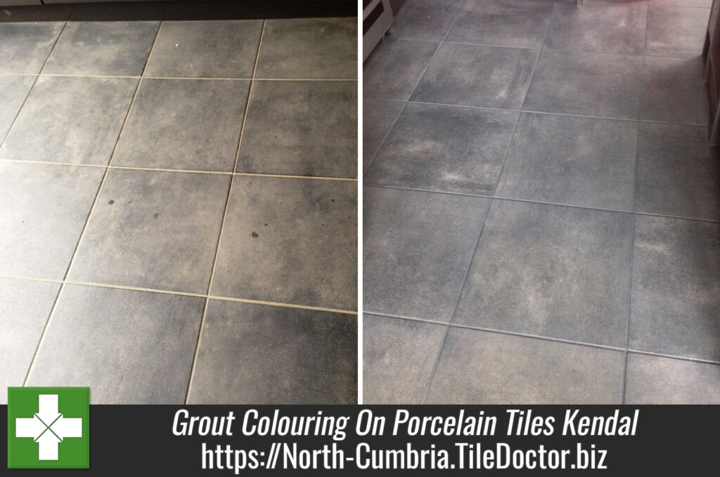 Changing the Grout Colour used on Porcelain tiles in Kendal