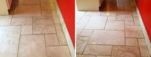 Marble Floor Before and After Cleaning Penrith