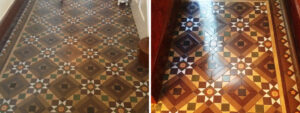 Victorian Tiled Floor Windermere Before and After Cleaning