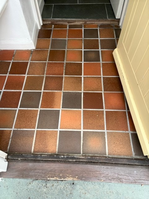 Quarry Tiled Hall Floor After Cleaning Keswick