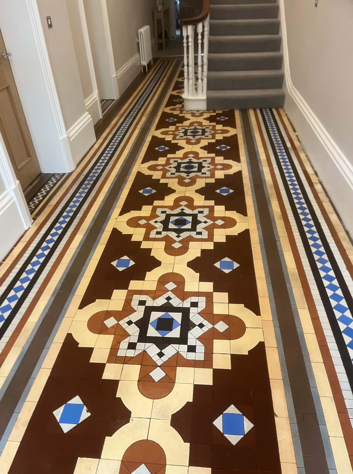 Period 1853 Victorian Hallway Floor After Renovation Carlisle